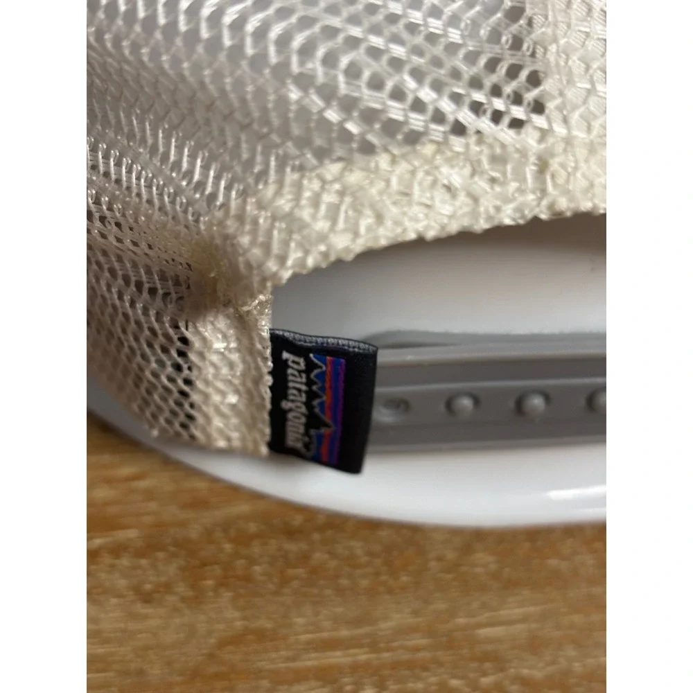 Patagonia Buffalo Trucker Hat Mesh Back Snapback Beige Outdoor Adventure‎